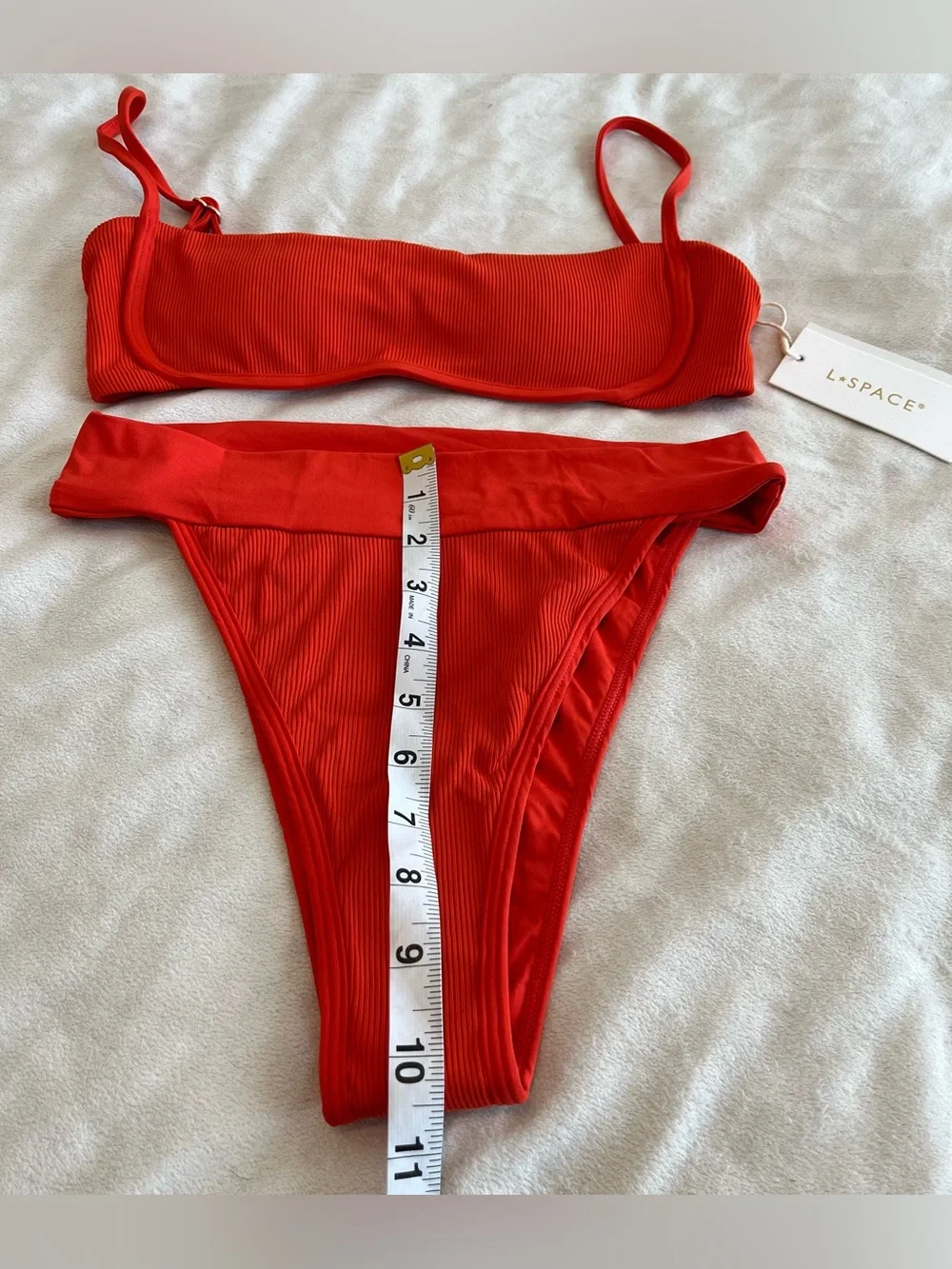 L*Space Bikini Set Hazel Top & Lola Bitsy Bottom XS Pimento Red Resortwear Swim